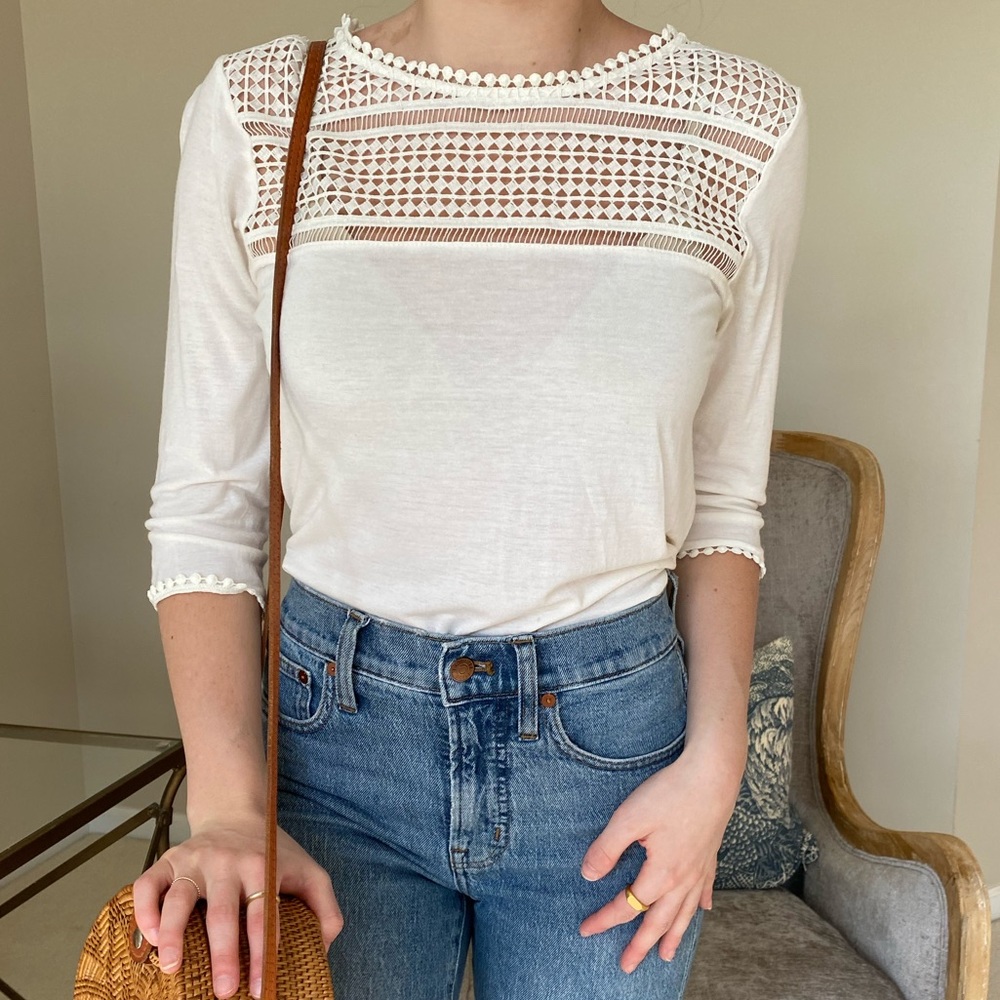Cream Long Sleeve Blouse